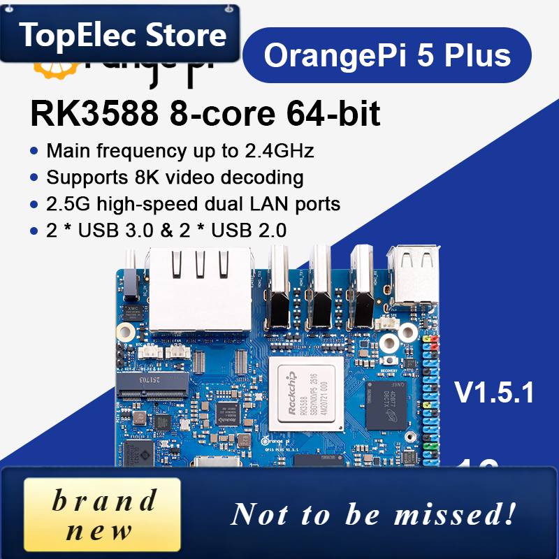 TopElec Orange Pi 5 Plus 16GB  - Orange Pi 5 Plus 16Gb recension och pris